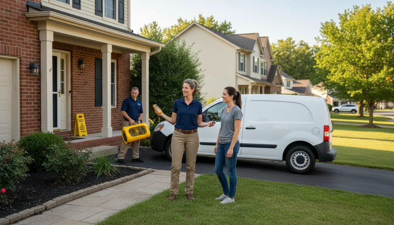 Residential water damage restoration in La Prairie, IL